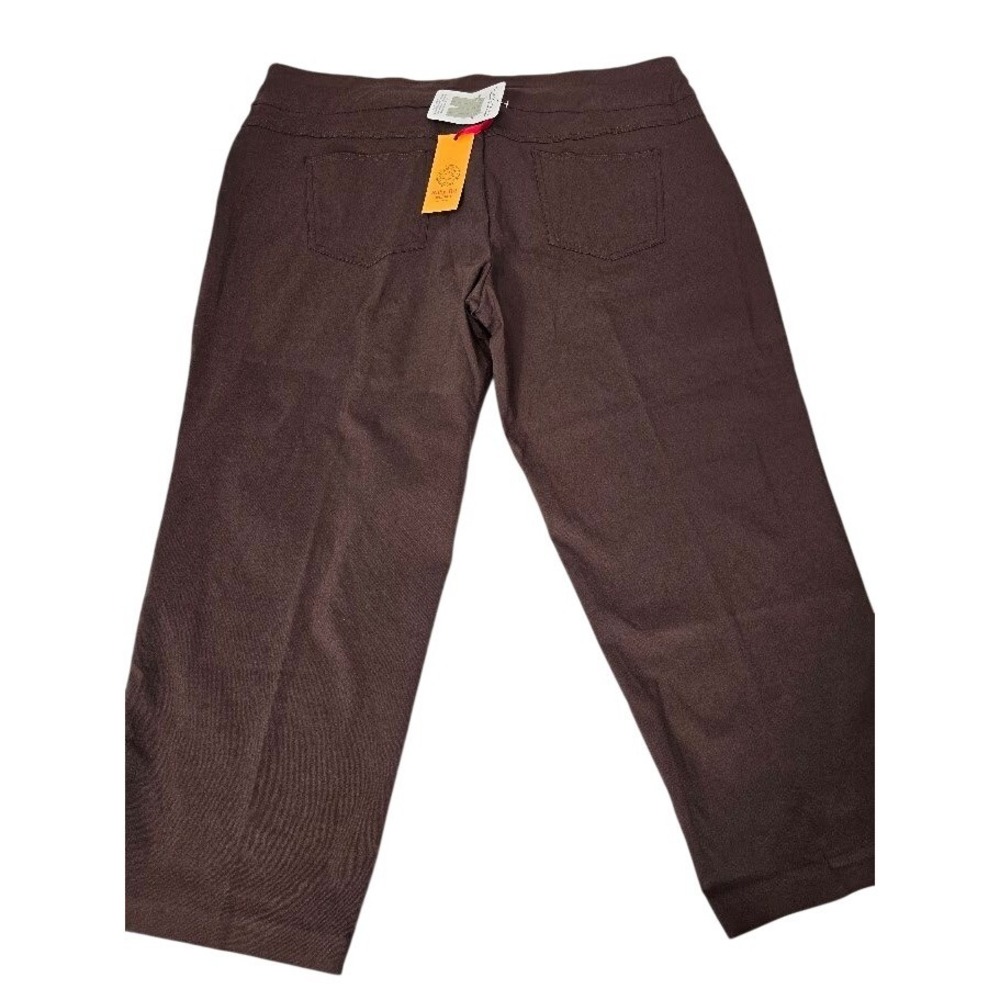 Ruby Rd Woman Slimming Contour Waistband Pant Brown‎ 24W NWT